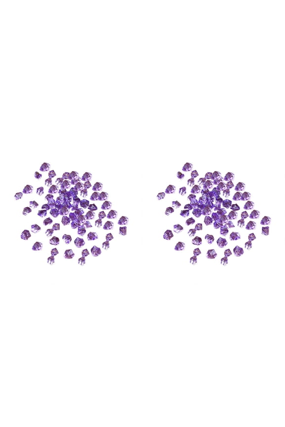 Purple Acrylic Ice Rocks, Sparkling Purple Fake Diamonds, Plastic Gems for Vase Fillers, Table Scatter Decor, Marble Display, and Centerpiece Embellishments