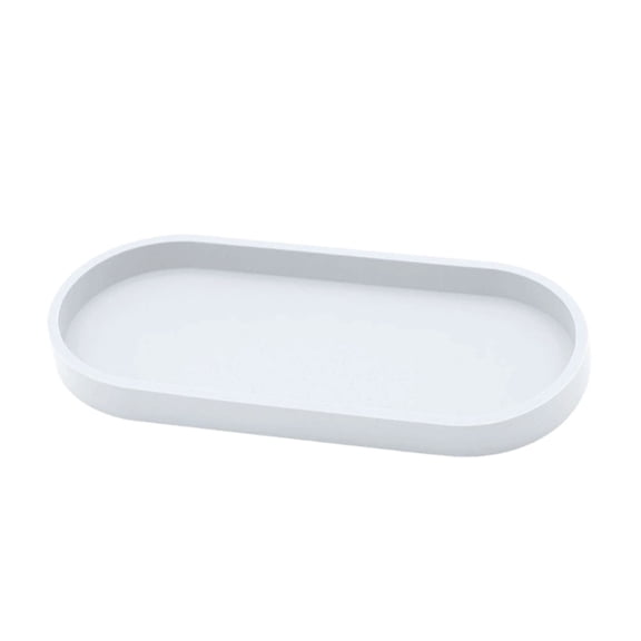 THHEIC Round Soap Dispenser Tray - Ceramic Vanity Tray & Organizer Plate, Bathroom & Kitchen Countertop Decor for Soap Dispenser, Jewelry, Cosmetics, Sink ﻿