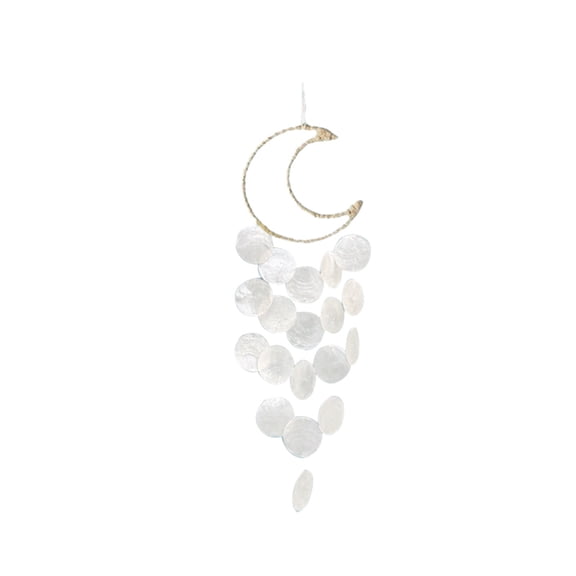 THHEIC Seashell Wind Chimes, Unique Natural Handmade Ocean Themed Outdoor Decor for Garden, Patio, and Porch, Creates Soothing Sounds, Coastal Inspired Decoration