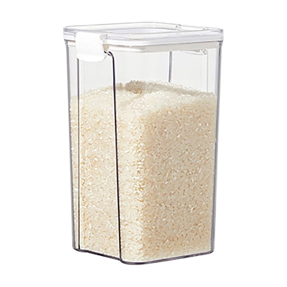 THHEIC Set of Airtight Food Storage Containers with Lids, Plastic Kitchen Pantry Canisters for Organizing Cereal, Flour, Sugar, and Dry Goods