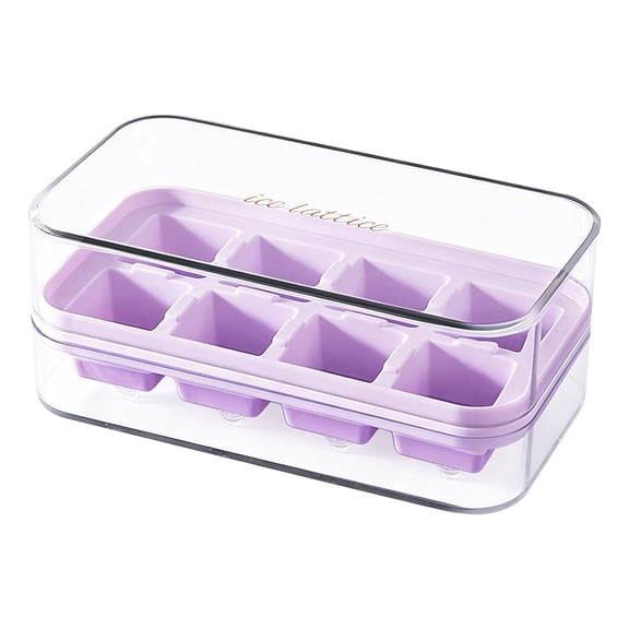 THHEIC Silicone Ice Ball Mold Tray with Lid – Round Ice Cube Maker for Cocktails & Cold Drinks, Easy-Release Sphere Ice Box for Home Use