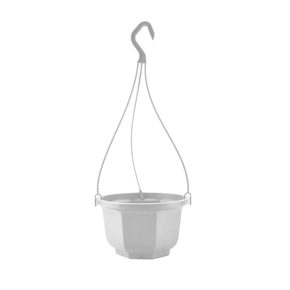 THHEIC Small Plastic Hanging Plant Pots with Drainage Holes, Indoor Outdoor Garden Flower Basket Herb Succulent Container, Hanging Planter for Vertical Gardening Decor, 4 Size Options