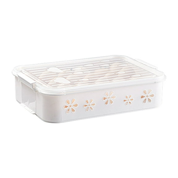 THHEIC Stackable Deviled Egg Container with Lid, Clear Plastic Fridge Storage Tray, Fresh Keeping Portable Organizer, Multipurpose Food Platter for egg preservation dumplings and party snacks
