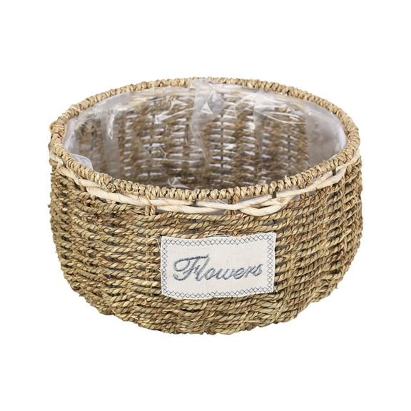 THHEIC Straw Rope Woven Pineapple Basket Planter, Butterfly Orchid Pot and Succulent Holder, Gardening Straw Woven Pineapple Pot for Garden Decor, Natural Style