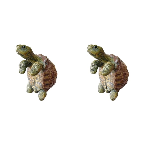 THHEIC Tortoise Figure Plant Pot Hanger, Resin Hanging Turtle Statue and Cute Decorations for Pots, Yard Ornaments and Garden Gift, Animal Figurine