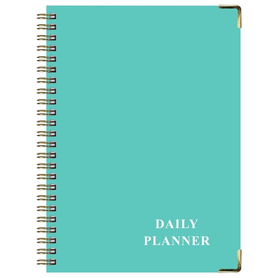 THHEIC Undated Daily Monthly Planner - A5 To Do List with Hourly Schedule, Hardcover Spiral Bound Daily Planner to Increase Focus, Stylish School/Office Supplies