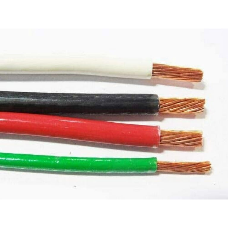 THHN THWN 6 AWG Gauge 30 ft Ea Black White RED Copper Wire + 30 8