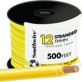 thumbnail image 1 of Southwire THHN Electrical Wire - PVC Jacket - Yellow/Black — Indoor & Outdoor Use, NEC-Compliant, 1 of 1