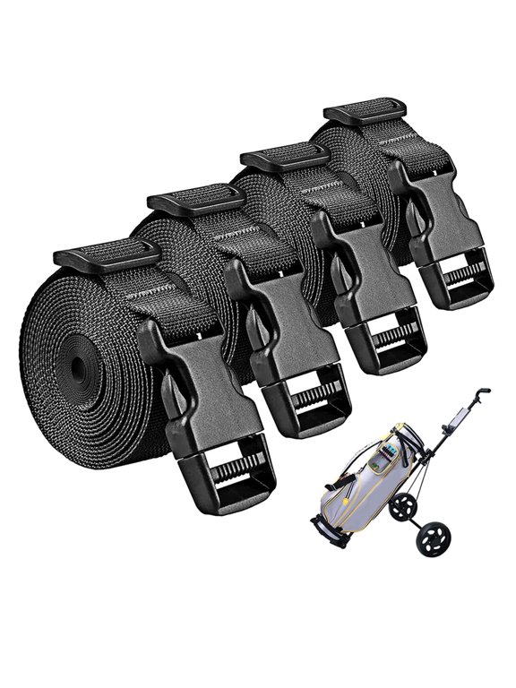 4 Pcs Golf Trolley Cart Bag Straps 1"78" Webbing Fastener Belt Repalcement & Quick Release Buckle Sleeping Bag Strap or yoga mat for carrying stap