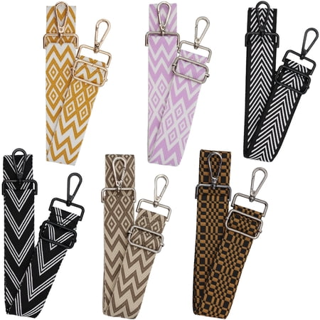 THICVEN 6Packs Wide Purse Strap Replacement Shoulder Crossbody Straps Adjustable Canvas Bag Handbag for Women