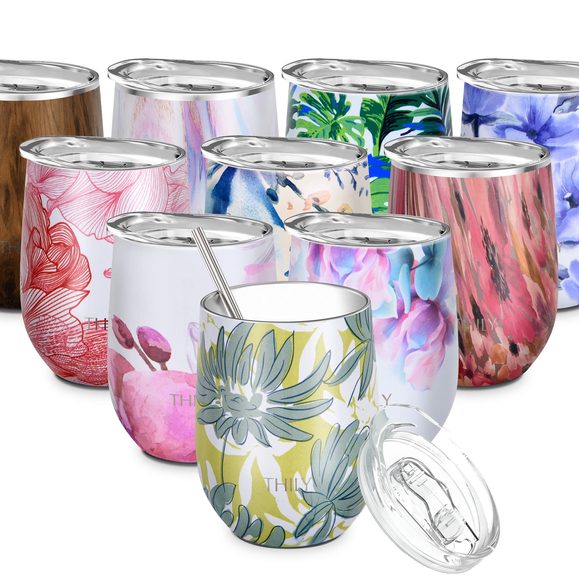 insulated stemless wine tumbler - color swirl — Design Roots