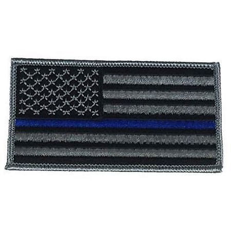 THIN BLUE LINE POLICE SUPPORT US FLAG PATCH COP LAW ENFORCEMENT AMERICAN