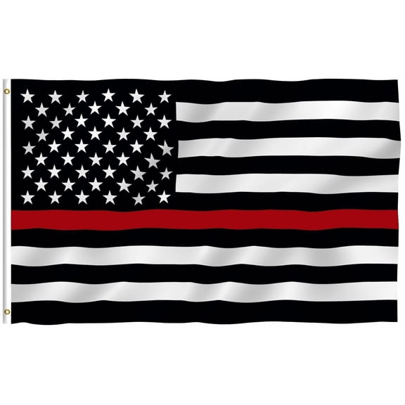 THIN RED LINE 3'x5' FLAG FIREMENS LIVES MATTER FIREMAN FIREWOMAN SUPPORT BANNER