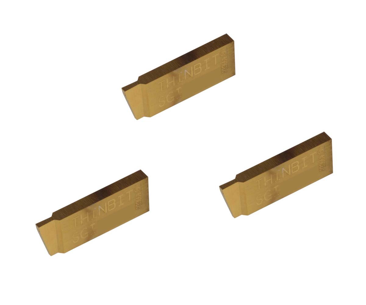 THINBIT 3 Pack SGI035D2C 0.035" Width 0.100" Depth, Tin Coated Carbide
