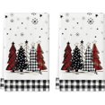 thumbnail image 1 of SOME THING Black White Buffalo Plaid Xmas Trees Christmas Kitchen Towels Dish Towels, 18x26 Inch Daily Seasonal Winter Decoration Hand Towels Set of 2, 1 of 6