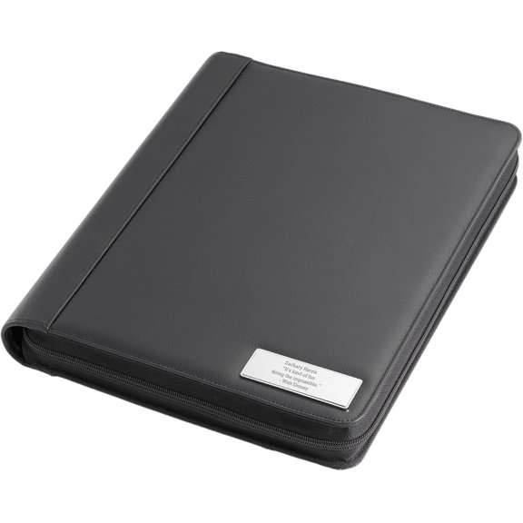THINGS REMEMBERED Engraved Vegan Leather Zipper Padfolio (Free Customization)