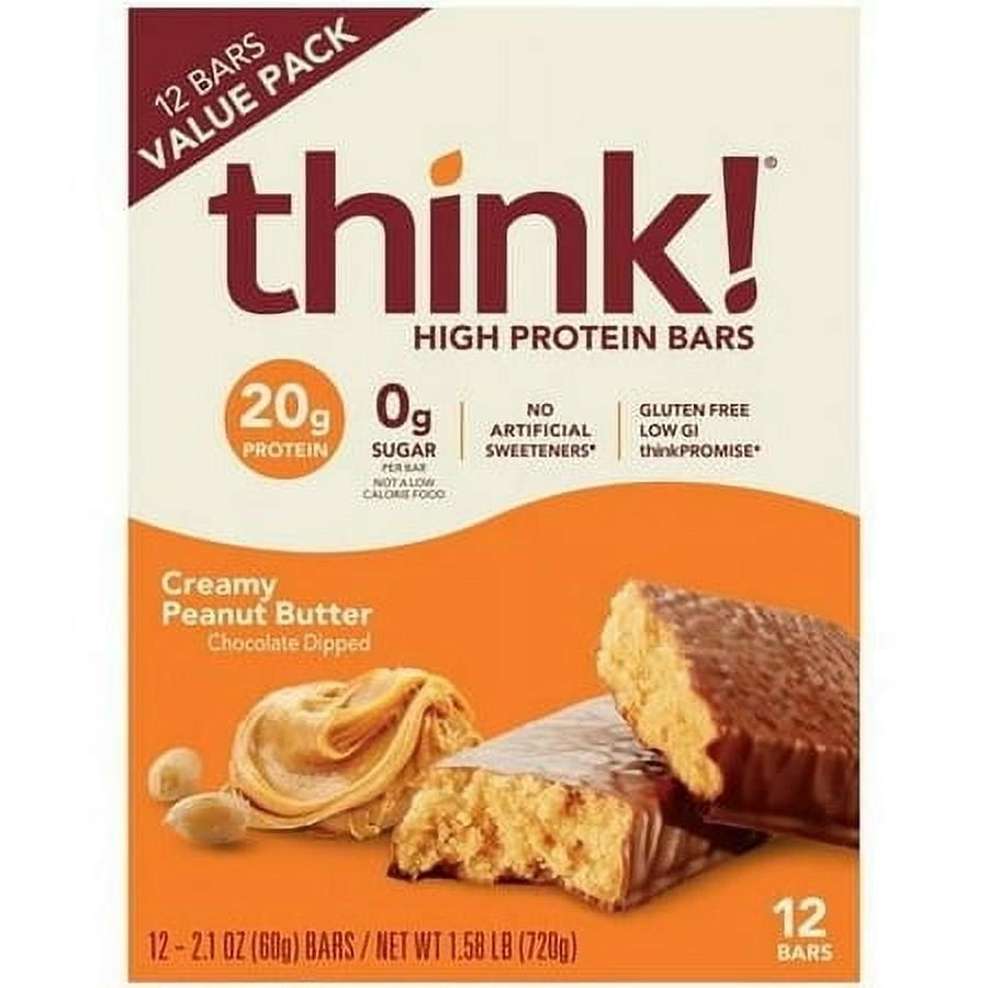 THINK HIGH PROTEIN PEANUT BUTTER BARS 12 COUNT