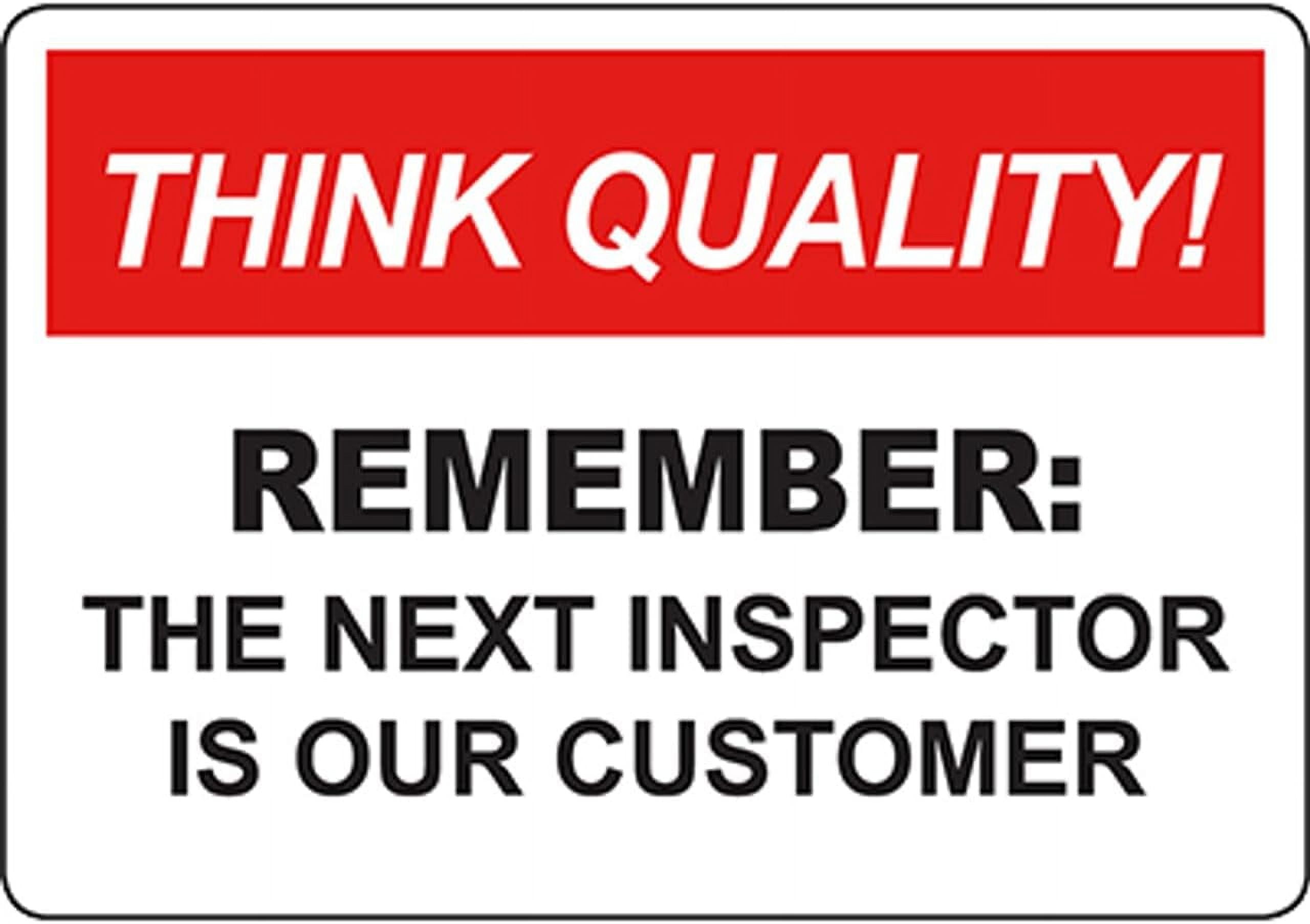 THINK QUALITY Remember Sign Safety Signs Health Hazard Signs 8x12 Inch
