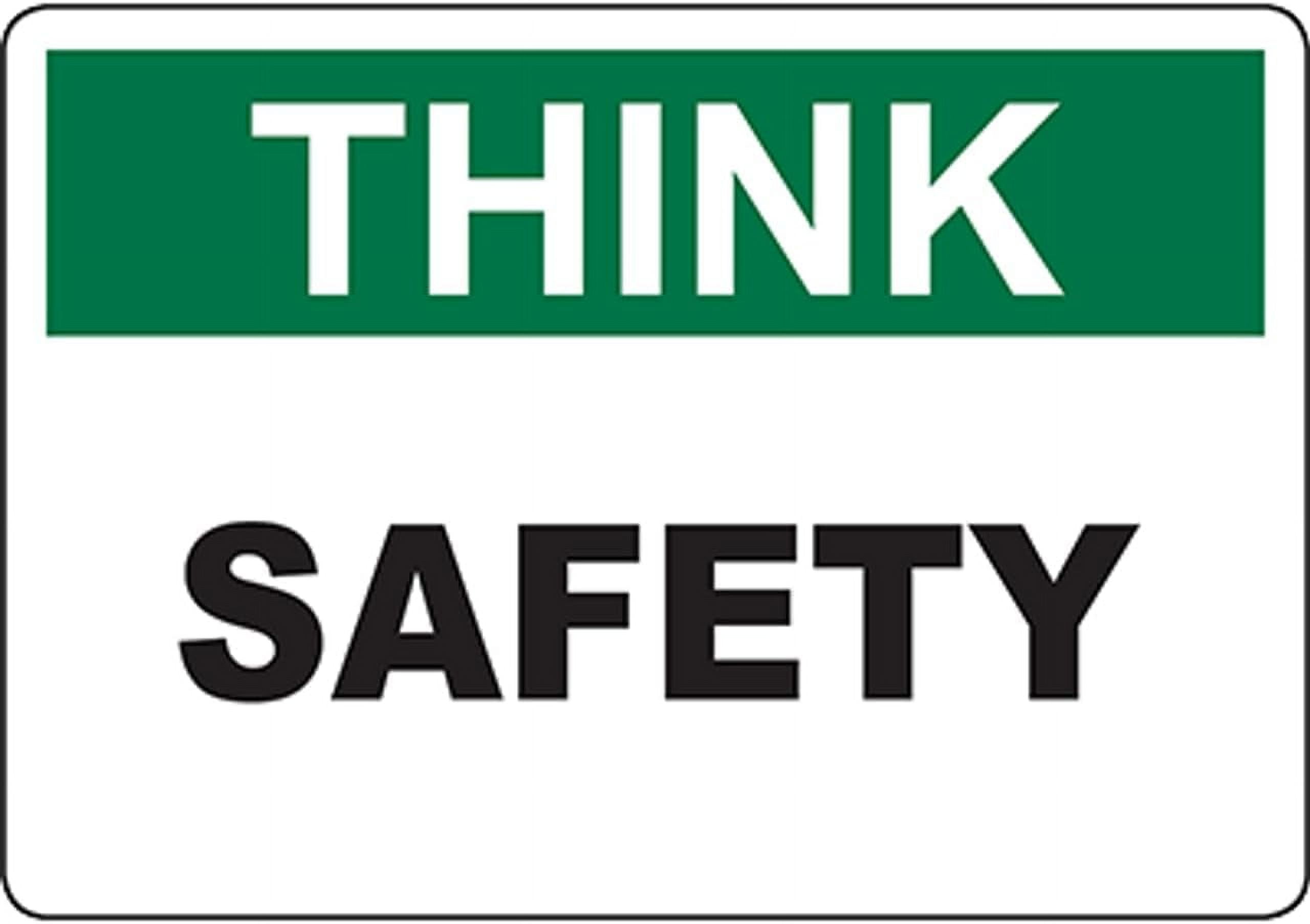 THINK Safety Sign Safety Signs Health Hazard Signs 8x12 Inch Notice