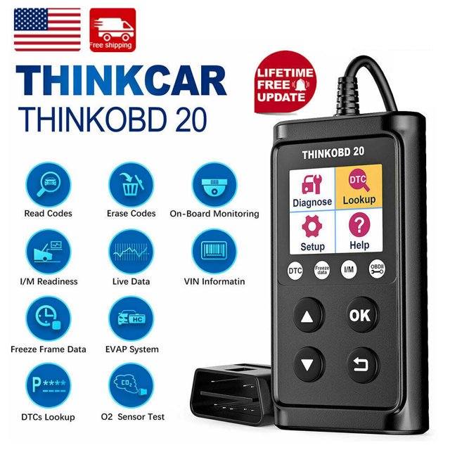 THINKCAR ThinkOBD 20 Full OBD2 Scanner Code Reader Turn Off Engine