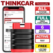 THINKCAR Thinksafe OBD2 Scanner Bluetooth Full System Bidirectional Automotive Diagnostic Tool with 6 Resets, ABS/EPB/TPMS/Throttle/Oil Reset, Wireless Car Code Reader Compatibile with iOS Android