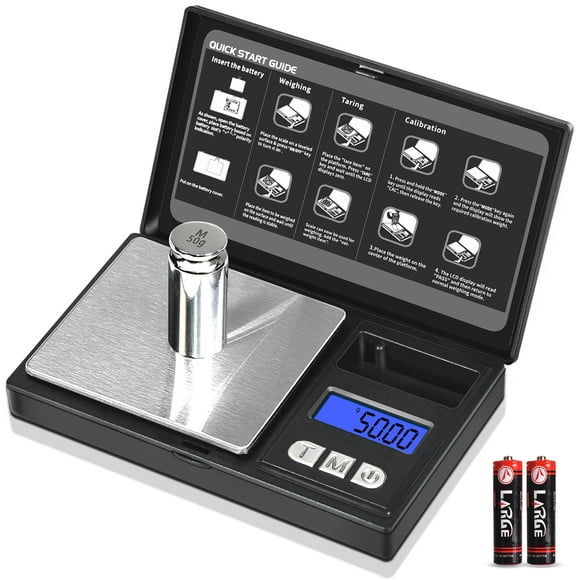 Gram Scale, 200g/0.01g Mini Pocket Scale with 6 Units, Tare, Scales Digital Weight Grams for Jewelry, Medicine, Coffee, Herb, Cal Weight Included