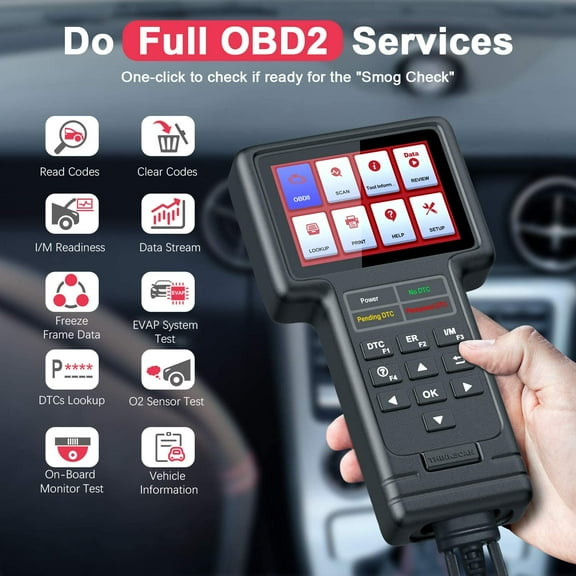 THINKSCAN 660 Powerful four system diagnostic scanner ECM, TCM, ABS, and SRS. 10 maintenance reset Oil, Brake, TPMS, SAS, ETS, Injector, BMS, DPF, and more. Check and erase error codes.