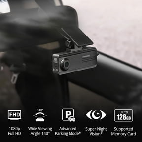 THINKWARE F200 PRO Full HD 1080P, Compact Design, Wi-Fi, G-Sensor, Speed and Red Light Cam Alerts, Parking Mode (Front & Rear Camera, 32GB, Hardwiring, Cradle GPS)