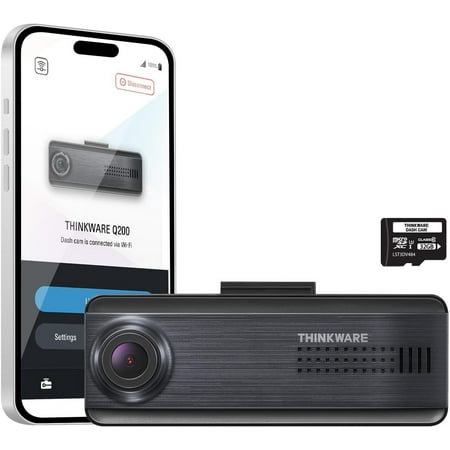 THINKWARE Q200 Parking Monitor Car Dash Cameras with Cable SD Card Holder
