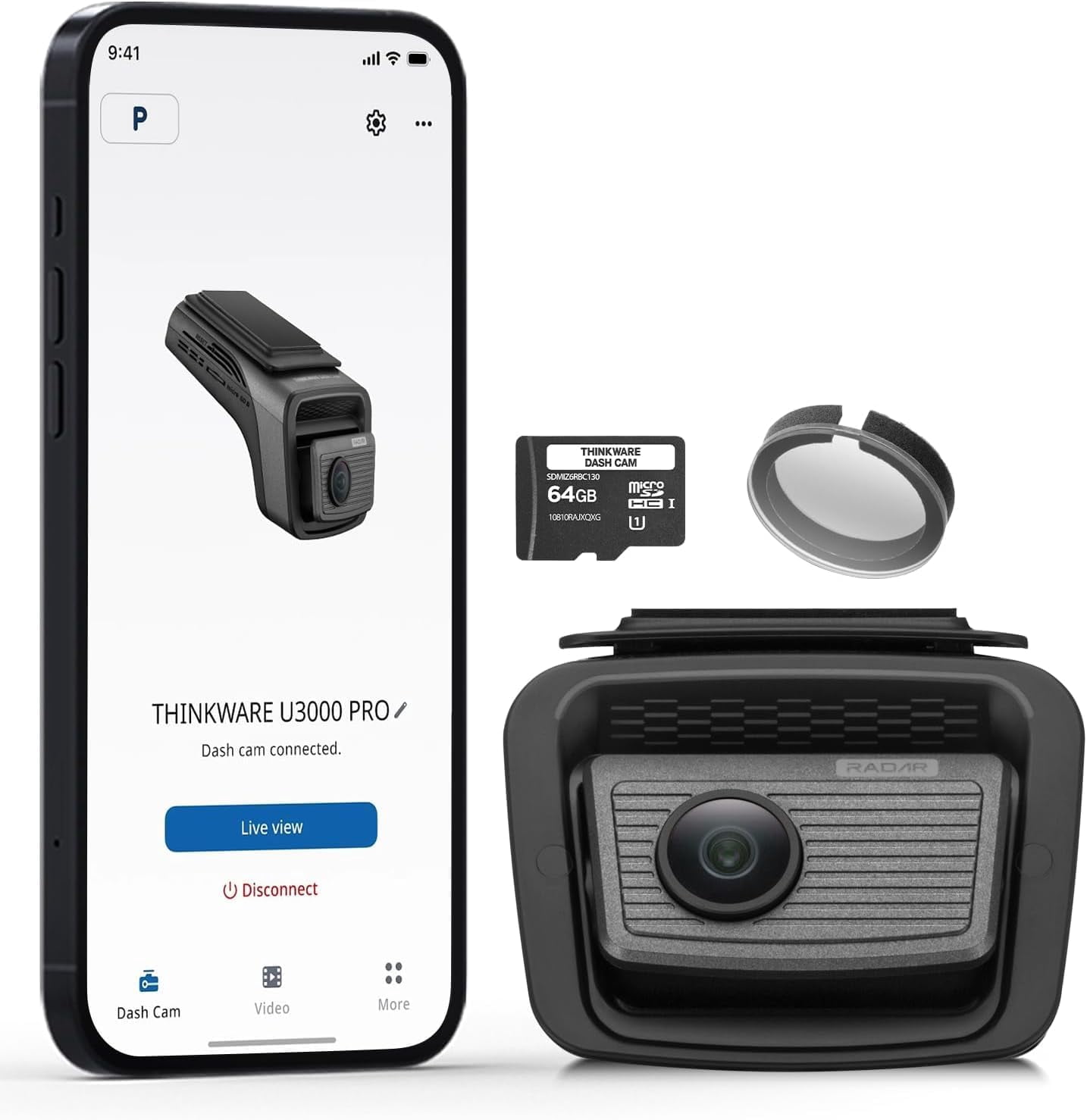 THINKWARE U3000 PRO 4K Front Dash Cam, 64Ghz Built-in Radar Buffered ...