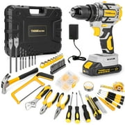 THINKWORK 20 Volt Cordless Brushless Drill Kit: 20V Electric Power Drill with 265 in-lbs Torque, Ideal for DIY Tool Set and Daily Repairs in a Comprehensive Tool Kit
