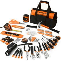 THINKWORK Orange Tool Set - 207 Piece Portable Home Repairing Tool Kit