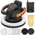 thumbnail image 1 of THINKWORK Portable 20V Cordless Buffer Polisher - 10-Inch Polishing Machine Kit for Car with 2Ah Rechargeable Battery, 6 Variable Speed 1500-3600RPM, Double Handle, Ideal for Car Waxing, 1 of 9
