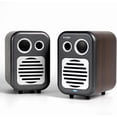 thumbnail image 1 of THINKYA Bookshelf Speakers, 36W RMS Powered Bluetooth Stereo Speakers, Compact MDF Wood Cabinet with Subwoofer Output, Optical/Coaxial/RCA/USB Inputs for Turntable, PC, TV, Small Spaces, 1 of 10