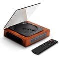 thumbnail image 1 of THINKYA DVP-560 Retro CD Player for Home, Wooden Desktop CD Player with Built-in Dual Speakers, Bluetooth 5.3 Transmitter & Receiver, USB/SD Playback, AUX & SPDIF Output, Rechargeable, Remote Control, 1 of 14