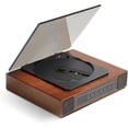 thumbnail image 1 of THINKYA K10 Wooden Retro CD Player for Home, Bluetooth CD Player with Dual Speakers & Deep Bass Sound, Rechargeable Portable Music Player with AUX & Optical Output, Remote Control, Vintage Home Audio, 1 of 9