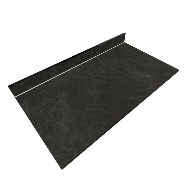 THINSCAPE 4 ft. L x 25 in. D Engineered Composite Countertop in Black