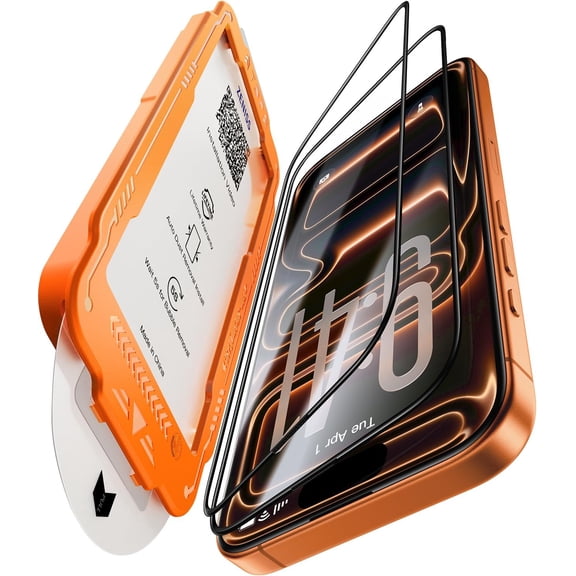 THINWAY mpered Glass Full Edge Coverage 6.9", 2 Pack with De-Bubble Card