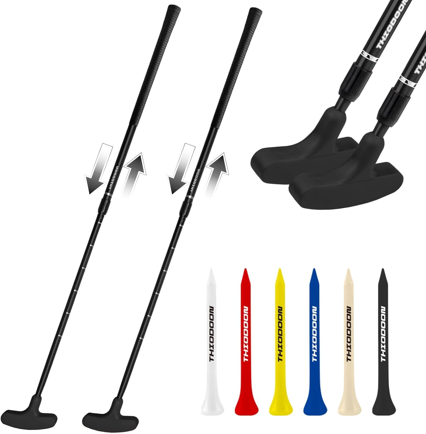 THIODOON 2 Pack Golf Putter Men and Women Kids Putter TwoWay Mini Golf