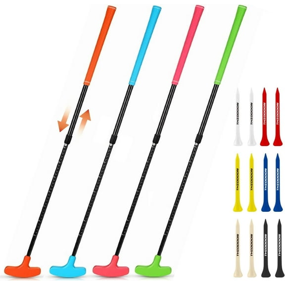 THIODOON Golf putters for Men and Women 4 Pack Two-Way Kids Putter Mini Golf Putter for Right or Left Handed Golfers Adjustable Length Golf Putter Suitable for Children, Teenagers and Adults
