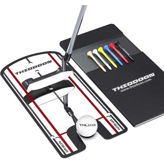 THIODOON Golf Putting Mirror - 3mm Ultra-Thin Alignment Putting Training Aid for Correcting Eye & Shoulder Position | Anti-Scratch Acrylic Surface with Portable Carry Bag for Home & Green Practice