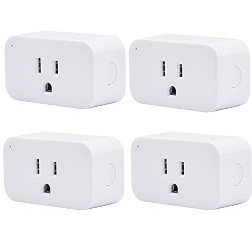 Hasako Smart Plug 4 Pack, 15A Smart Outlet with Timer Function, Zigbee Repeater, ETL Certified, Requires ZigBee Hub, No Power Meter