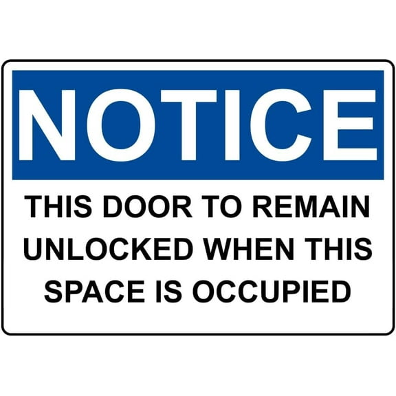 THIS DOOR TO REMAIN UNLOCKED Sign Safety Signs Style Caution Metal Tin Sign Bold, High-Visibility Design for Safety,812 inch