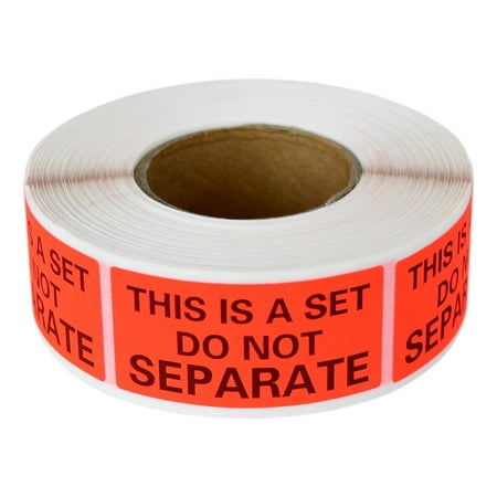 THIS IS A SET - DO NOT SEPARATE Pre-Printed Labels/Stickers (1" x 2"), FBA-approved,, 500 Labels per Roll, 1 Roll