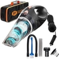 thumbnail image 1 of THISWORX Car Vacuum Cleaner - Portable, High Power, Handheld Vacuums w/ 3 Attachments, 16 Ft Cord & Bag - 12v, Auto Accessories Kit for Interior Detailing - Black, 1 of 2