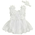 thumbnail image 1 of THJRPQJFD Baby Girl Jumpsuit Baby Girl Baby Coveralls Summer Clothes Lace Romper Skirt Dress Outfits Sleeveless Flower Outfit Charming Summer Look 3t Boys Clothes, 1 of 9