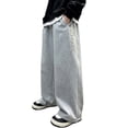 thumbnail image 1 of THJRPQJFD Boys Baggy Sweatpants Athletic Wide Leg Joggers Elastic Waist Track Pants Open Bottom Pants with Pockets School Active Trousers Preppy Clothes, 1 of 8