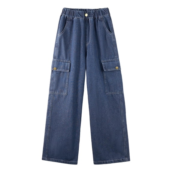 THJRPQJFD Boys' Jeans Baggy Cargo Jeans Black Jeans for Boys White Pants Boy Clothes 4t Toddler Clothes for 3t Soccer Clothes 8-12, Blue 9-10 Years
