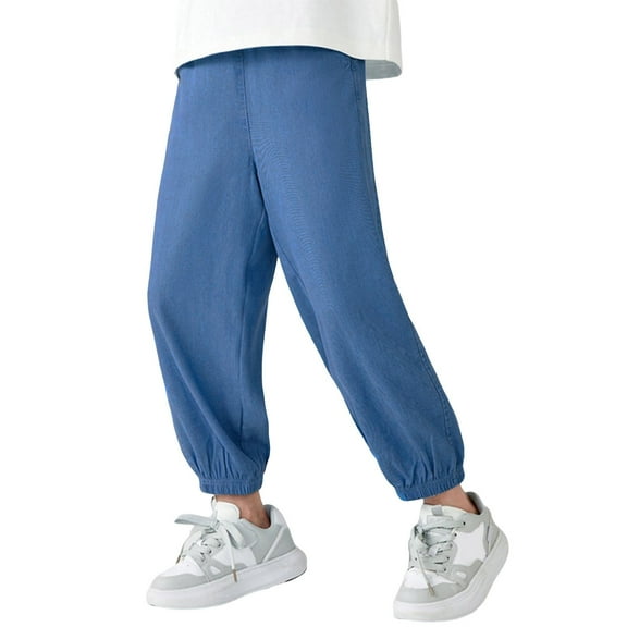 THJRPQJFD Boys Jeans Size 8 Girls Jeans 10-12 Baggy Y2k Jeans Toddler Boy Sweatpants Clothes Kids Girls 10-12 Newborn Clothes for Boys 18-24 Months, Blue 7-8 Years