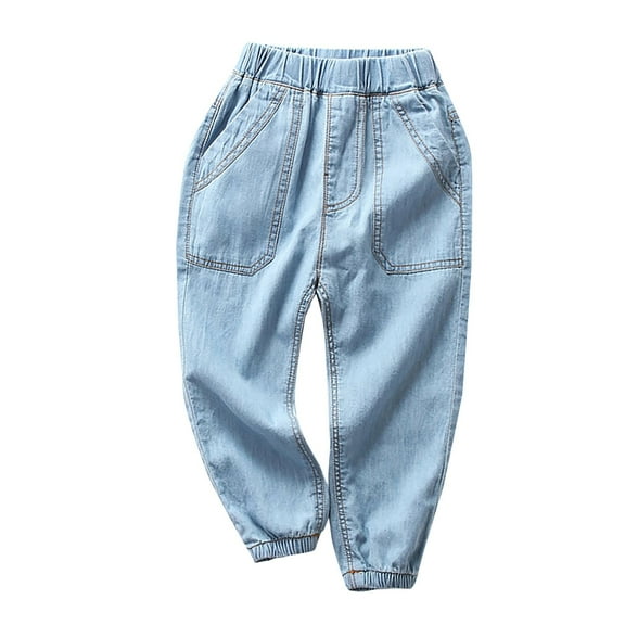 THJRPQJFD Boys Size 6 Jeans Boys Jeans Size 8 Girls Ripped Jeans Yoga Pants Set Cute Girl Clothes Teen Girls Clothing Gifts for Her Birthday, Blue 11-12 Years